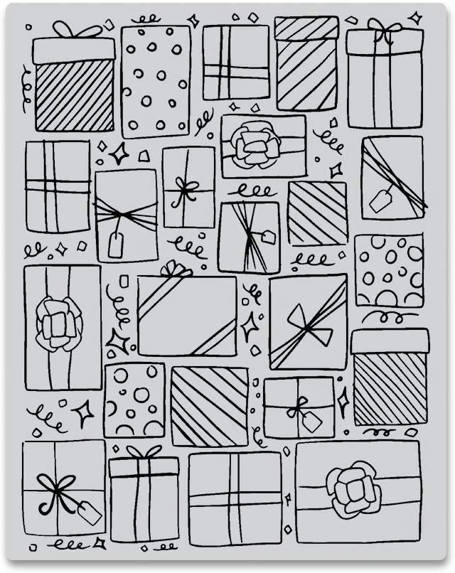 Hero Arts CG754 - Sellos de fijación para regalos, fondo de regalos, 4.3 x 5.5 in - Arteztik