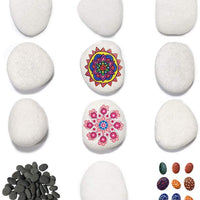 Lifetop - 60 piedras de pintura, piedras planas y suaves para manualidades, decoración, piedras grandes, medianas y pequeñas para pintar, escogidas a mano para pintar rocas - Arteztik