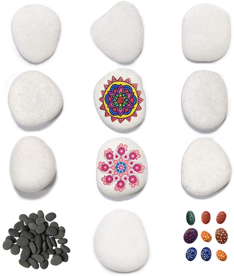 Lifetop - 60 piedras de pintura, piedras planas y suaves para