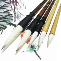 Juedi Chinese Calligraphy Brush Set Chinese Brush Set Watercolor Sumi Drawing Brush Writing Painting Pack of 8 - Arteztik
