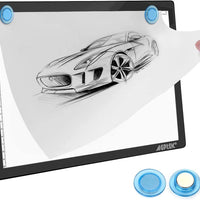 Agptek Bloc, tableta de dibujo, caja de luz para calcar led, brillo ajustable para proyectos de dibujos, bocetos - Arteztik