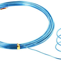 Uxcell Alambre de aluminio de 16 pies de diámetro 0.059 in de alambre de metal flexible azul cielo para manualidades - Arteztik