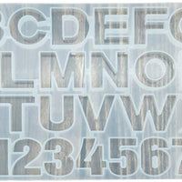 Molde de resina de alfabeto y letras de silicona, moldes de resina de números y letras de resina de moldes de epoxi para hacer herramienta de bricolaje para pendientes llavero accesorio de joyería - Arteztik
