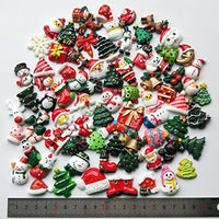Mosheng - 20 piezas de resina para árbol de Navidad, parte trasera plana, para manualidades, álbumes de recortes - Arteztik