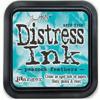 Ranger Tim Holtz Distress – Almohadilla de tinta, plumas de pavo real - Arteztik