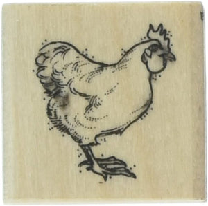 Pollo sello de hule – 1 – 1/2 inches X 1 – 1/2 inches - Arteztik