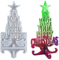 Szecl - Molde de silicona para decoración de mesa de Navidad con texto en inglés "We Wish You A Merry Christmas Letter Word" - Arteztik
