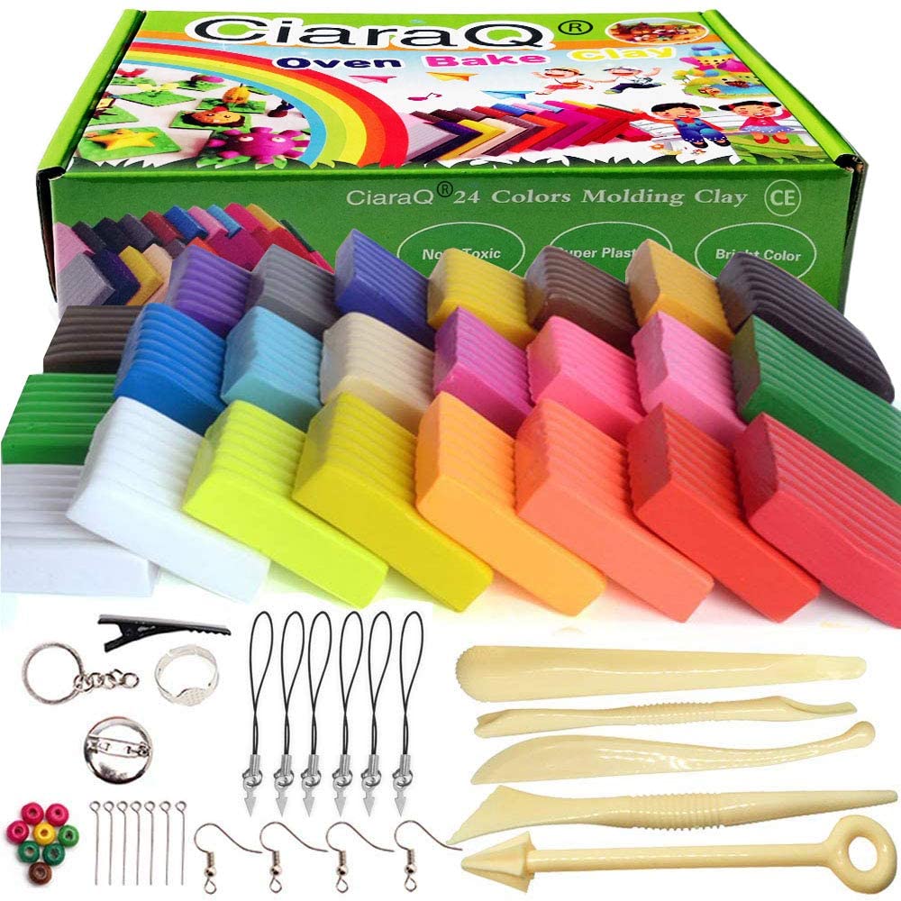 Kit De Arcilla Polimerica 57 Colores+herramientas+accesorios