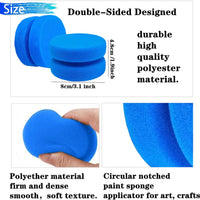 Astarexin - Esponjas de pintura redondas para aplicar esponjas de acuarela, 4 unidades, color azul - Arteztik