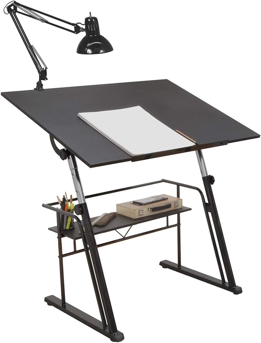 STUDIO DESIGNS Zenith Craft Mesa de dibujo de escritorio, mesa de dibujo superior, ajustable, mesa de dibujo, escritorio, escritorio, escritorio, color negro, 13340 - Arteztik