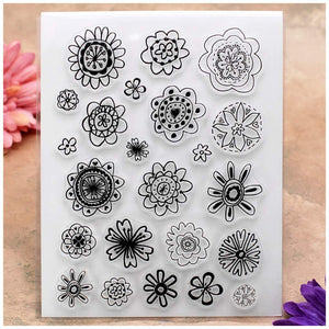 Kwan Crafts Sellos de flores transparentes para hacer tarjetas, decoración y bricolaje Scrapbooking - Arteztik