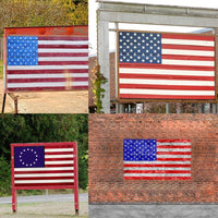 Koogel - Plantilla de plástico para plantilla de 3 tamaños, diseño de bandera americana de 13/50 estrellas, para planificador, cuaderno, madera, pared, graffiti, tarjetas, manualidades, dibujo, pintura y proyectos - Arteztik