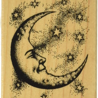 Inkadinkado Mounted sello de hule – Media Luna 2.5"x2" - Arteztik