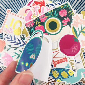 44 pegatinas de flores de primavera, para jardín, tarjetas de recortes, pegatinas decorativas para personalizar el ordenador portátil, planificador diario y manualidades - Arteztik