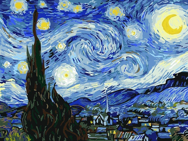 Kit de pintura de diamantes 5D con diseño de cielo estrellado por números, punto de cruz, perforación completa, pintura de diamantes de imitación, manualidades para decoración de pared del hogar, regalo (30 15.7 in) - Arteztik