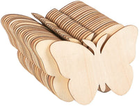 Recortes de madera sin acabar, 24 unidades de piezas de madera para manualidades, manualidades, etiquetas de regalo, decoración del hogar, 24-paquete de - Arteztik
