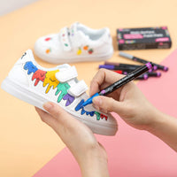 Paintigo - Juego de 12 rotuladores acrílicos con base de agua, punta extra fina de 0.028 in, ideal para vidrio, tela, cerámica, madera, porcelana, lienzo, pintura de roca, taza de bricolaje - Arteztik