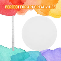 Coymos - Lienzo precortado para pintura, pintura acrílica, pintura al óleo y medios artísticos, lienzo estirado de 12.0 x 12.0 in, perfecto para pintar los planetas (blanco en blanco, 2 unidades) - Arteztik

