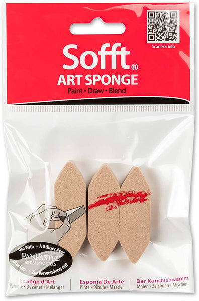 Colorfin PP61024 - Esponjas de arte blandas, barra puntiaguda, paquete de 3 - Arteztik