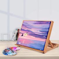 Falling in Art 4-Position Wood Drafting Table Easel Drawing and Sketching Board, 17 1/10 Inches by 12 1/2 Inches - Arteztik
