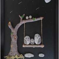 Kit de pintura enmarcada de arte de roca, kits de manualidades para adultos mujeres y niños, decoración de pared de roca 3D 17.7 x 12.9 pulgadas, castillo de bingo - Arteztik