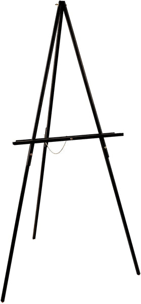 U.S. Art Supply - Caballete de madera Torrey negro de 63.8 in de alto, con marco en A, para estudio de artista, altura de la bandeja ajustable, tiene capacidad para lienzo de 39.8 in – soporte de exhibición de madera para cuadros dibujos enmarcados fotos, - Arteztik