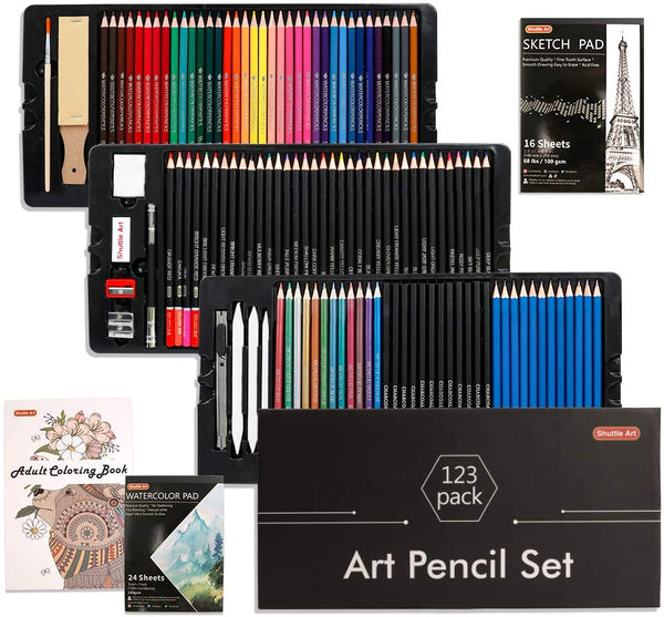 KONIBN 36pcs Drawing and Sketching Pencil Set Professional Drawing Kit in  Zipper Carry Case, Sketch Pencils Set Includes Graphite Charcoal Sticks  Tool