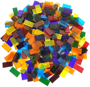 Lanyani azulejos de mosaico de cristal transparente de rombo de 1,1 libras para manualidades, varios colores - Arteztik