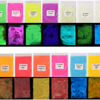 LET'S RESIN 13 colores brillan en la oscuridad pigmento en polvo, resina epoxi pigmentos luminosos para limo, uñas, resina epoxi pintura acrílica, arte fino y manualidades de bricolaje, 0.35 oz cada uno - Arteztik