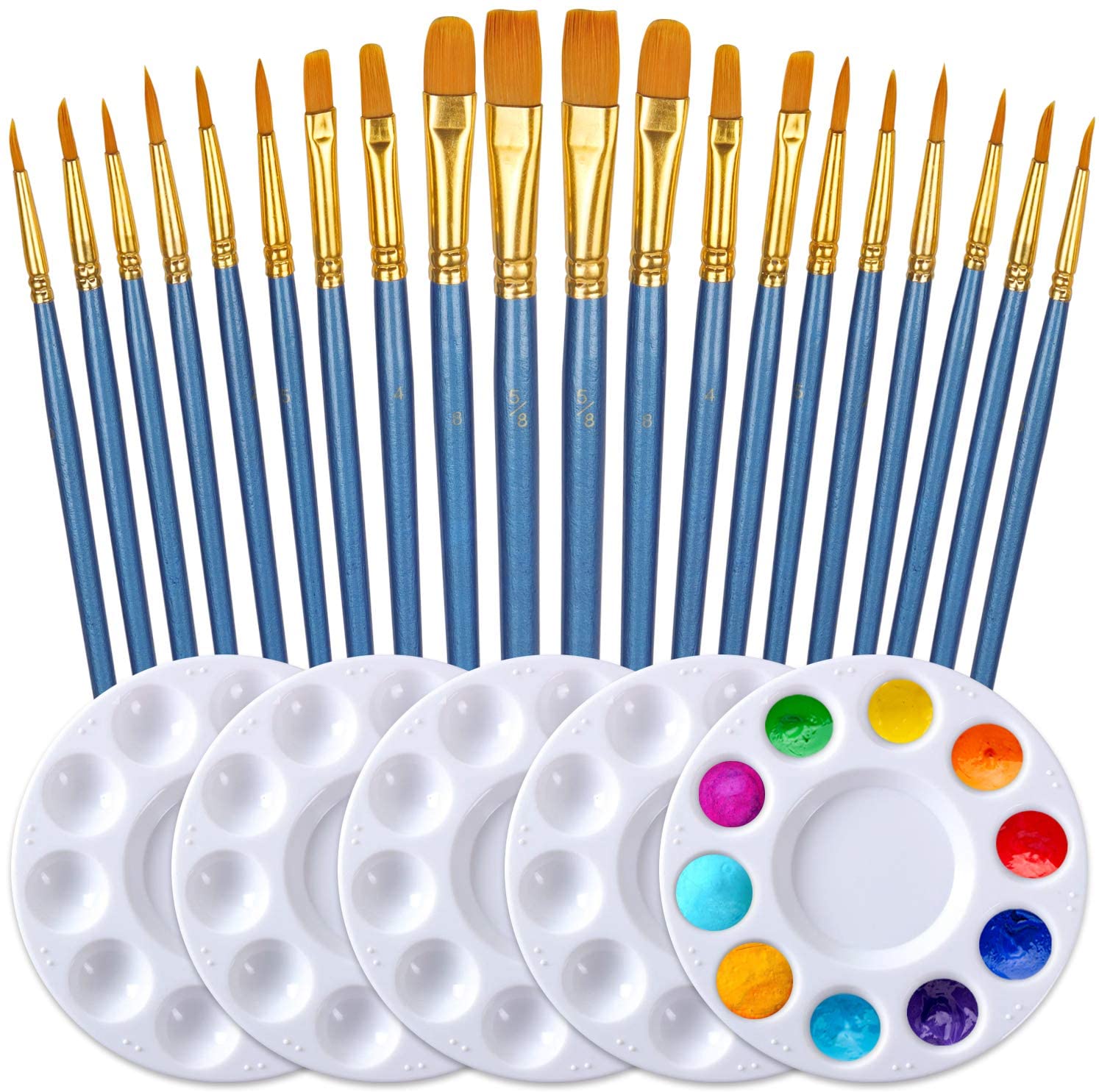 DUGATO Juego de 8 pinceles de pintura para detalles finos, kit de pinceles  de pintura micro miniatura profesional con mango ergonómico para acrílico