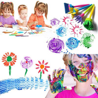 STEFORD - Juego de brochas de pintura con esponja para niños pequeños, 29 piezas de esponjas de espuma para niños, kit de herramientas de pintura para niños pequeños - Arteztik