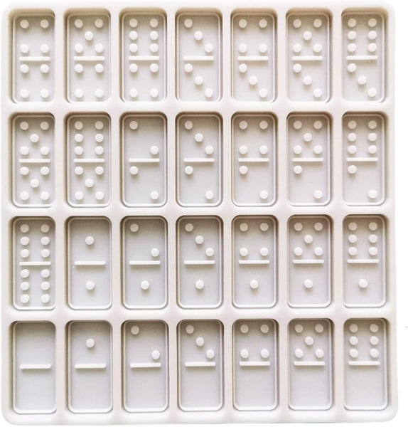 Domino Molde de silicona epoxi para fundición de resina DIY Craft 0.39 pulgadas, 28 cavidades molde de caramelo personalizado para jabones caseros, gelatina, colgante, cera de abejas, pasteles, chocolate - Arteztik