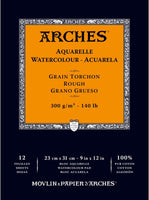 Arches Watercolor Paper Pad, 140 pound, Hot Press, 10"x14" (1795098) - Arteztik
