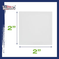 US Art Supply lienzo estirado profesional de 2.0 x 2.0 in (1 paquete de 12 mini lienzos) - Arteztik