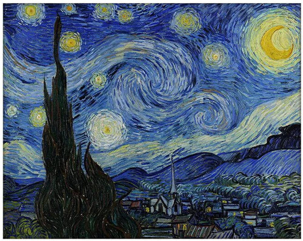 Ukerdo Kit de pintura de diamante para manualidades, taladro completo, Van Gogh, imágenes de noche estrelladas para decoración de pared - Arteztik