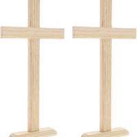 Juvale - Cruz de madera sin terminar para decoración del hogar (2 unidades) - Arteztik