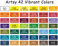 Artsy Watercolor Paint Set - 42 colores surtidos con 3 cepillos - Perfect Foldable Watercolor Field Sketch Set para pintura al aire libre - Travel Pocket Watercolor Kit - Arteztik
