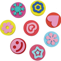 Royee - 6 esponjas de pintura de goma EVA con forma de estrella, corazón, flor, copo de nieve, para dibujar, herramientas de dibujo, accesorios de aprendizaje temprano para niños y niñas - Arteztik