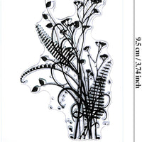 Outus 6 hojas de sellos transparentes de silicona para hacer tarjetas con diseño de girasol, diente de león, lavanda, tulipanes, flores y hojas para hacer tarjetas y álbumes de recortes - Arteztik