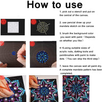 Juego de 36 herramientas de punteado de mandala con bolsa de almacenamiento con cremallera, herramientas de punto, pinceles y bandeja de pintura para pintar rocas dibujo y dibujo, manualidades para niños, arte de uñas, pintura - Arteztik