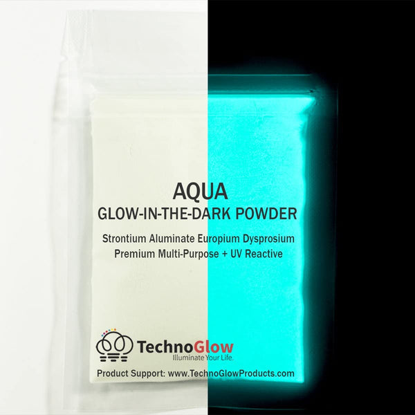 Aqua brilla en la oscuridad), Pigmento en polvo (4 oz, de 45 – 60 micras) - Arteztik