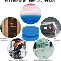 Esponja aplicadora de pintura para artes y manualidades y cera de coche, 2 unidades, doble cara, redonda, azul - Arteztik