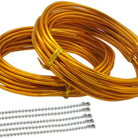 Vincilee 2 rollos de alambre de aluminio para manualidades, alambre de metal flexible para hacer joyas y manualidades (0.098 in de diámetro) - Arteztik