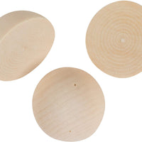 Bolas de madera divididas – Paquete de 100 bolas de media madera sin terminar, mini hemisferio, medias bolas para proyectos de bricolaje, artes infantiles y suministros de manualidades, 1 pulgada de diámetro - Arteztik
