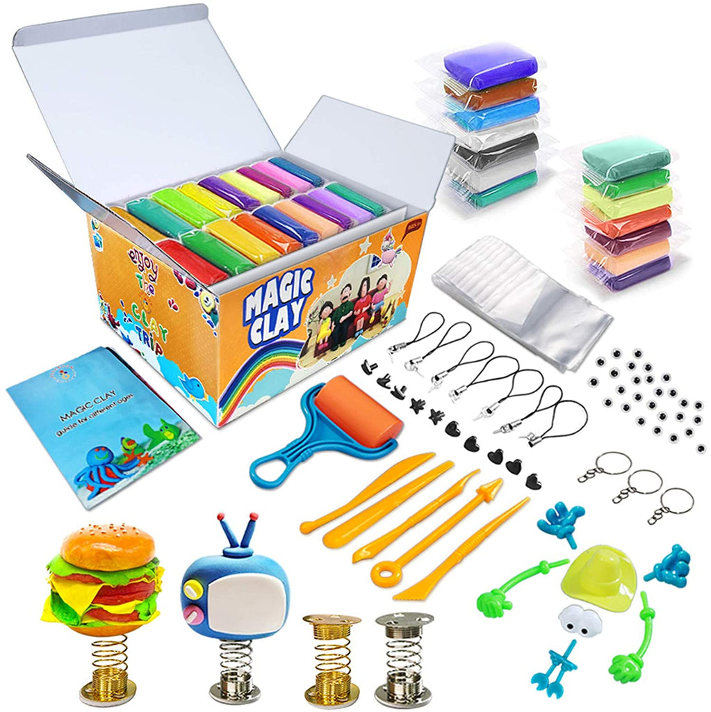 Kit de cerámica, kit de arcilla, kit de arcilla para niños, adultos y  principiantes, kit de arcilla seca al aire para cerámica, pintura arcilla
