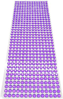 2520 pegatinas de diamantes de imitación, 5 hojas de 0.236 in, autoadhesivas, con gemas de colores, para manualidades, cuerpo, festivales de maquillaje, carnaval (morado oscuro) - Arteztik
