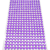 2520 pegatinas de diamantes de imitación, 5 hojas de 0.236 in, autoadhesivas, con gemas de colores, para manualidades, cuerpo, festivales de maquillaje, carnaval (morado oscuro) - Arteztik