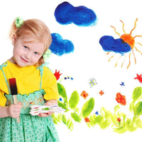 Royee 7 esponjas de pintura de espuma con mango de madera, color negro, 1 pulgada, herramientas de pintura ligeras para acrílicos, manchas, desvanece, pintura, bricolaje, manualidades, accesorios para niños - Arteztik