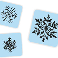 Let It - Kit de plantillas de porche de nieve, reutilizables y resistentes, para pintar tu propia señal de madera - Arteztik