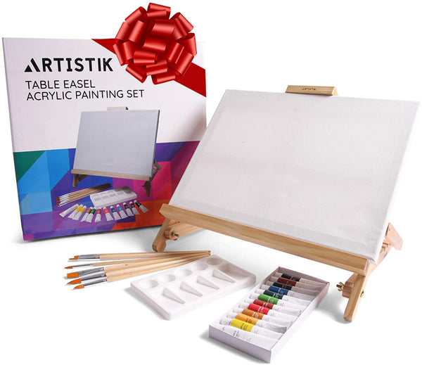 Artistik - Caballete de acrílico para mesa, mesa de escritorio, caballete ajustable para manualidades - Arteztik